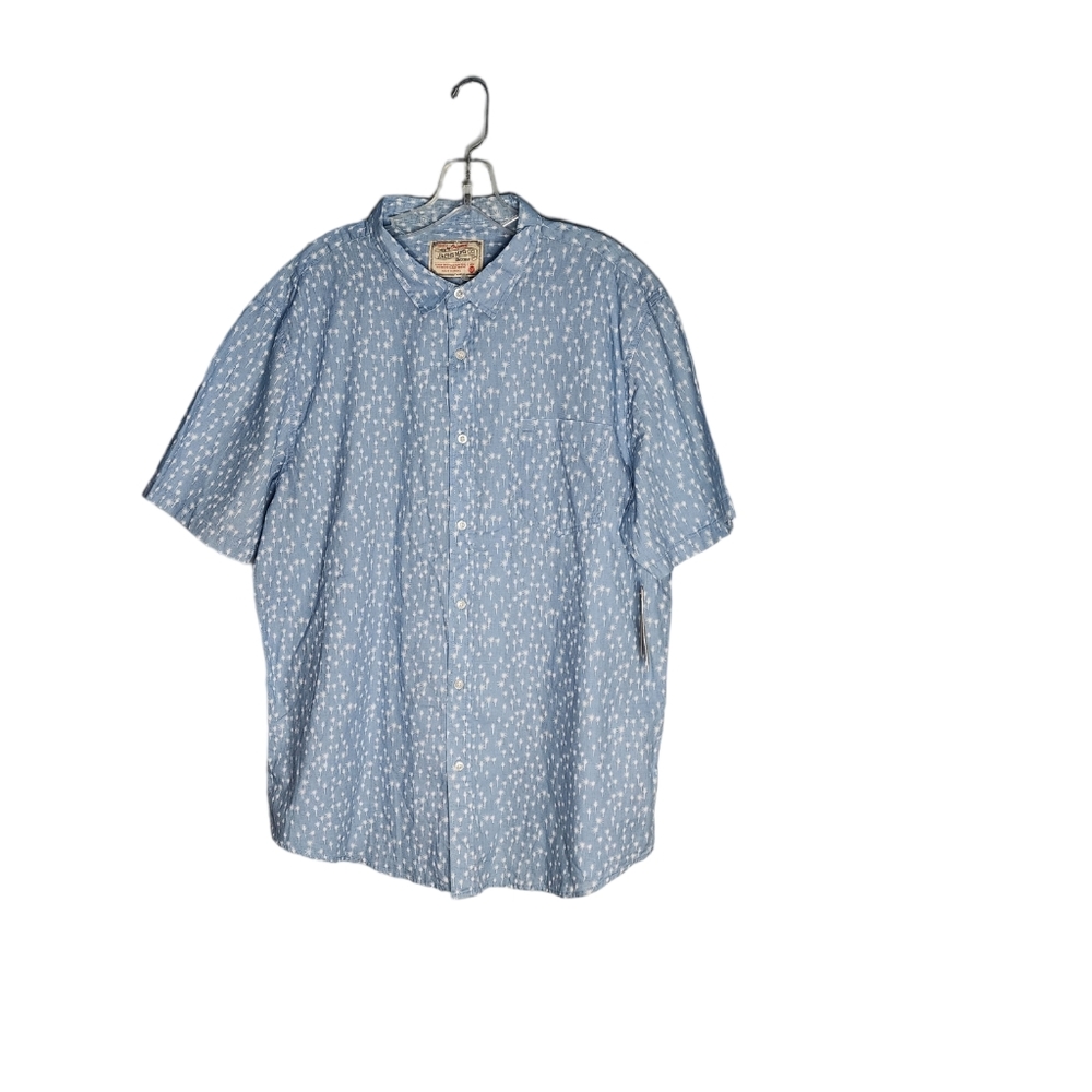 Jachs men's blue/white short sleeve shirts size XXL